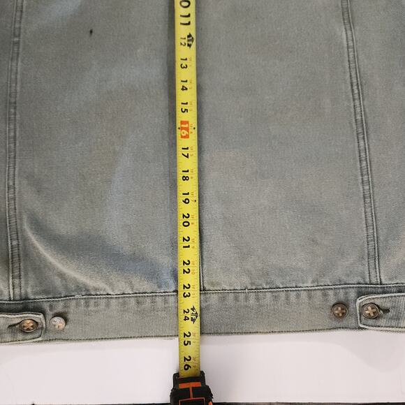 Vintage Dr. Martens Air Wair Greyish Olive Green Denim Jacket Size Med. - Picture 8 of 8